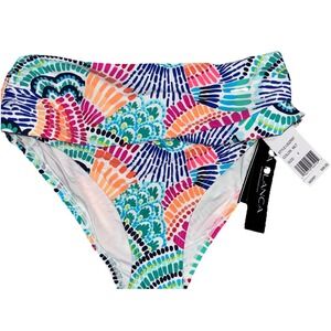 La Blanca Swimsuit Bottoms Women 4 Multicolor Abstract Print Beach Tummy Control